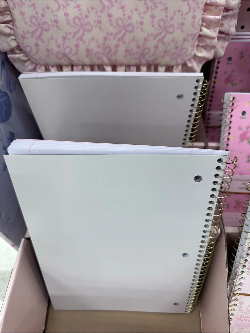 Love Shack Fancy x Yoobi Pink Bow Floral Spiral Notebooks - 1 subject